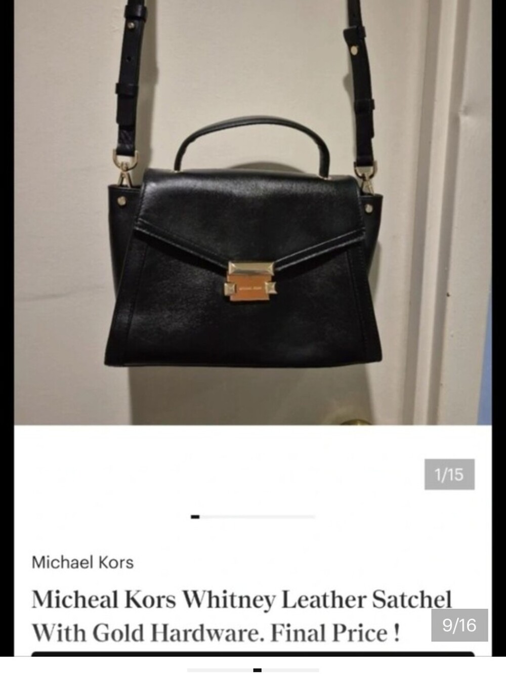 Black Leather Crossbody